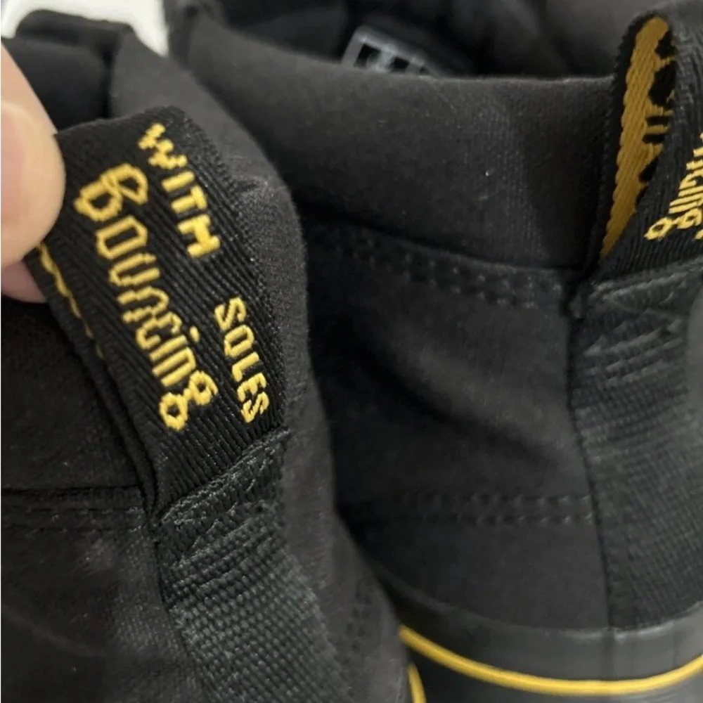 Dr Martens Docs Allana Black Canvas High Top Sneakers Boots Shoes-Womens 7 - Picture 5 of 9